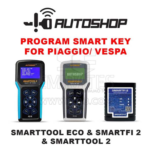 Autoshop Program smart key for Piaggio / Vespa For Smarttool Eco & Smartfi 2  & Smarttool 2