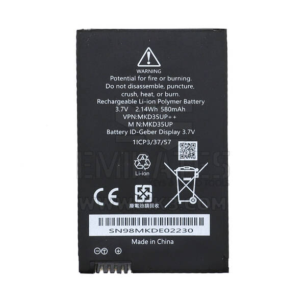 Batterie de clé d'affichage BMW IDG 580 mAh MKD35UP