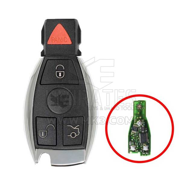 Mercedes NEC Chrome Modified Remote Key Shell 4 Buttons 2 Batteries Type