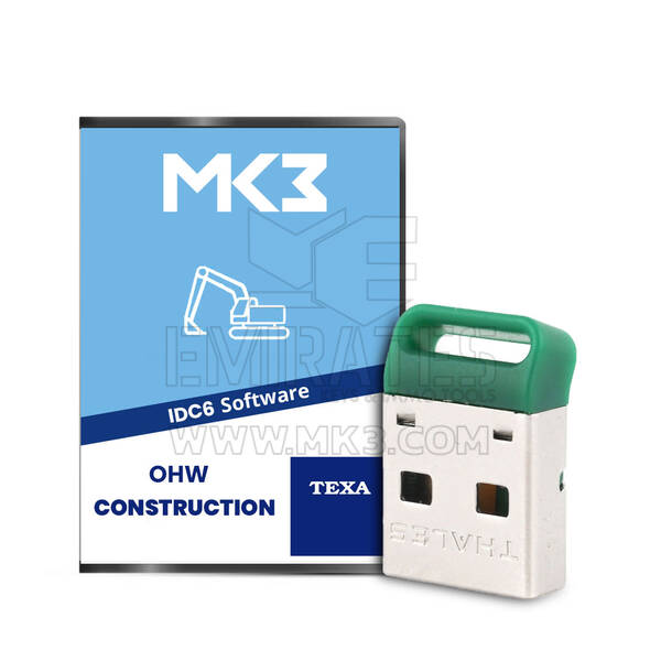 Licence du logiciel TEXA IDC6 PLUS OHW CONSTRUCTION (INCLUSE CLÉ HASP) pour PC (P230B000000000)