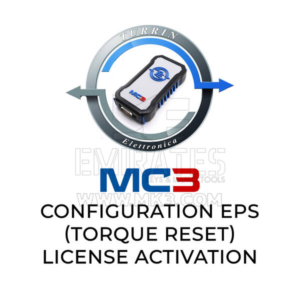 تفعيل ترخيص EPS (إعادة ضبط عزم الدوران) لتكوين Turrin Elettronica MC3