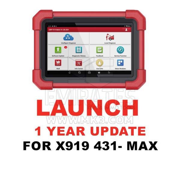 X-431 919 MAX'in lansmanı 1 yıllık abonelik güncellemesi