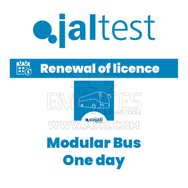 Ônibus Modular Jaltest 29049 - Renovação de licença de uso - Um dia