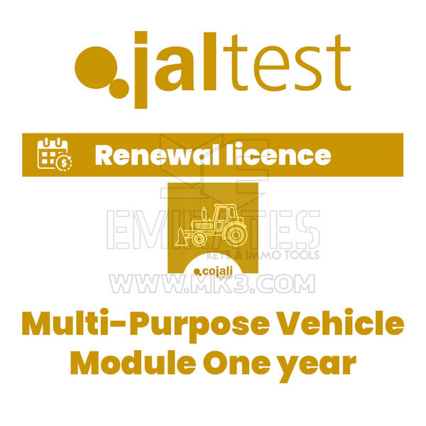 Jaltest 74001012 Módulo de Veículo Multiuso - Ativação de licença de uso - Um ano