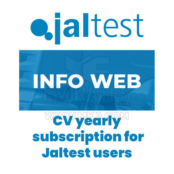 Jaltest 70604037 INFO Web. Assinatura anual de CV para usuários Jaltest