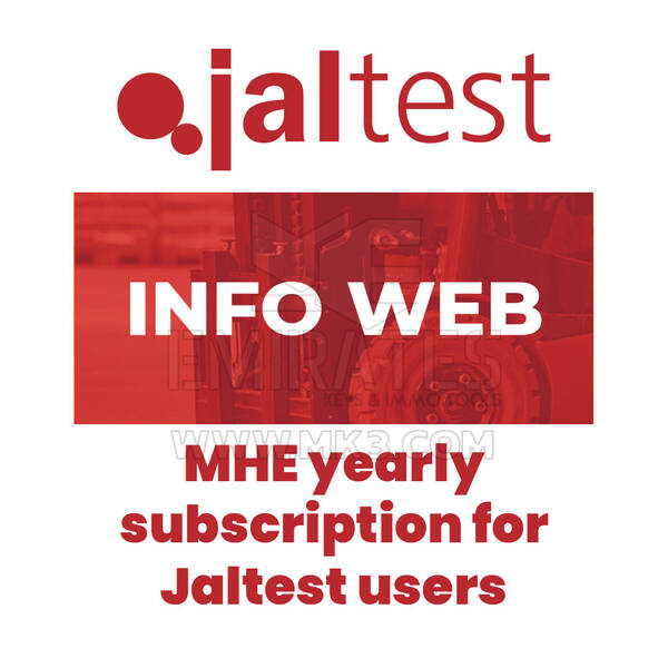 Jaltest 70604007 INFO Web. Assinatura anual MHE para usuários Jaltest