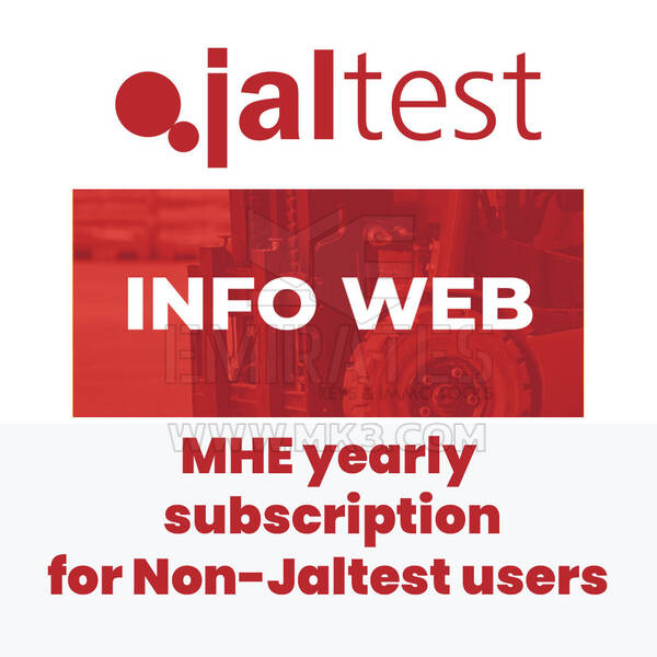 Jaltest 70604017 INFO Web. Assinatura anual do MHE. Usuários que não utilizam o Jaltest
