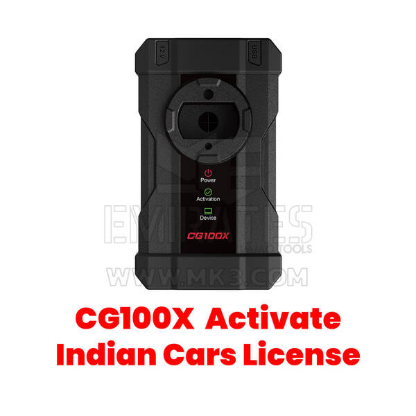 CGDI - CG100X Attiva la patente per auto indiane