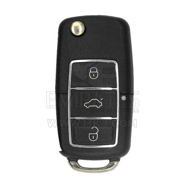 Volkswagen VW Chrome Remote Key Shell 3 Buttons with Battery Holder And Head
