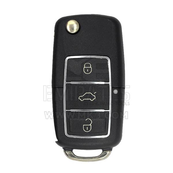 Volkswagen VW Chrome Remote Key Shell 3 botões com suporte de bateria e cabeça