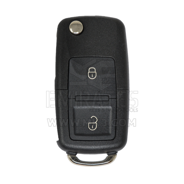 Coque de clé télécommande Volkswagen 2 boutons avec en-tête