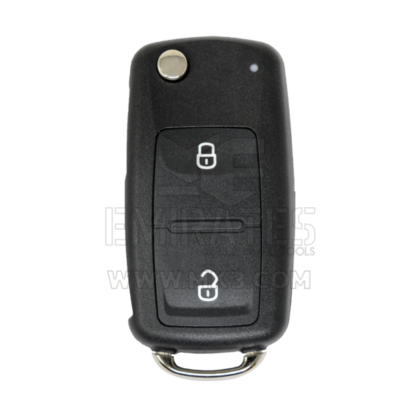 Coque de clé télécommande rabattable Volkswagen VW, 2 boutons, Type UDS