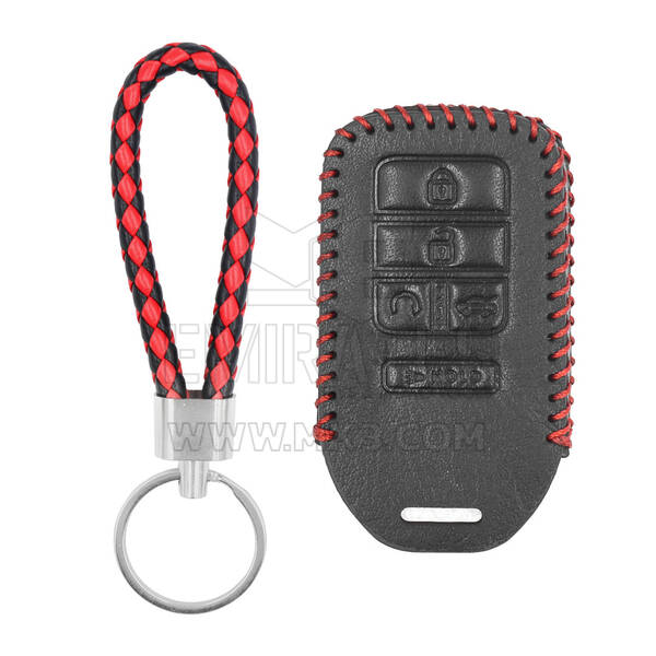 Funda de cuero para llave remota inteligente Honda 4 + 1 botones