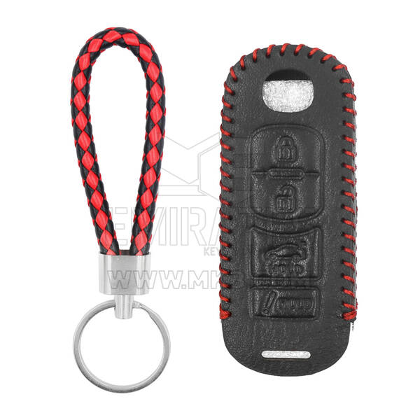 Estojo de couro para Mazda Smart Remote Key 3+1 botões