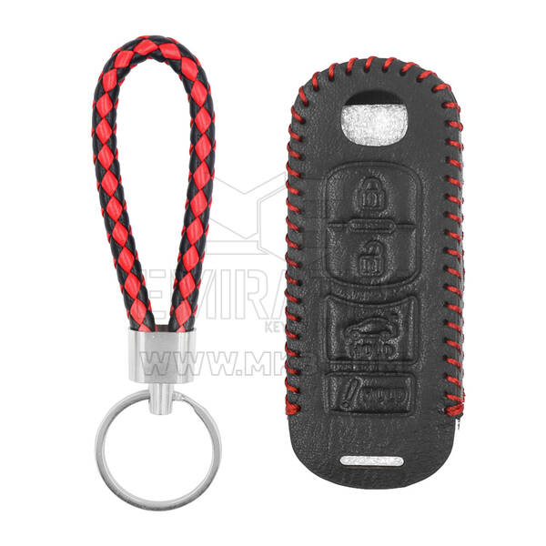 Étui en cuir pour Mazda Smart Remote Key 3 + 1 boutons