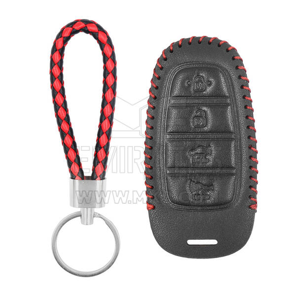 Кожаный чехол для Hyundai Smart Remote Key 4 кнопки HY-P