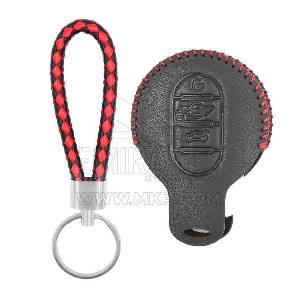 Leather Case For Mini Cooper Smart Remote Key 3 Buttons CP-B