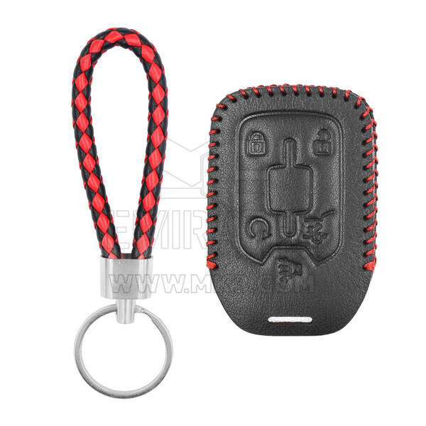 Étui en cuir pour GMC Chevrolet Smart Remote Key 4 + 1 boutons GMC-C