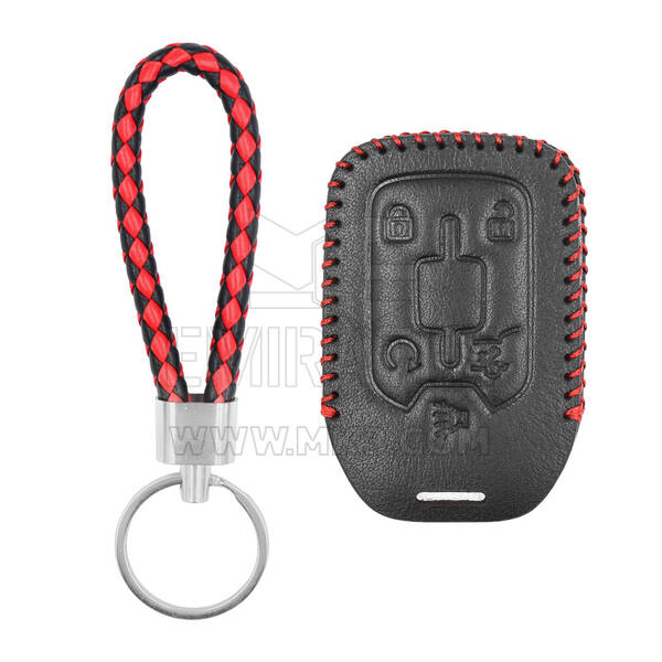 Funda de cuero para llave remota inteligente GMC Chevrolet 4 + 1 botones GMC-C