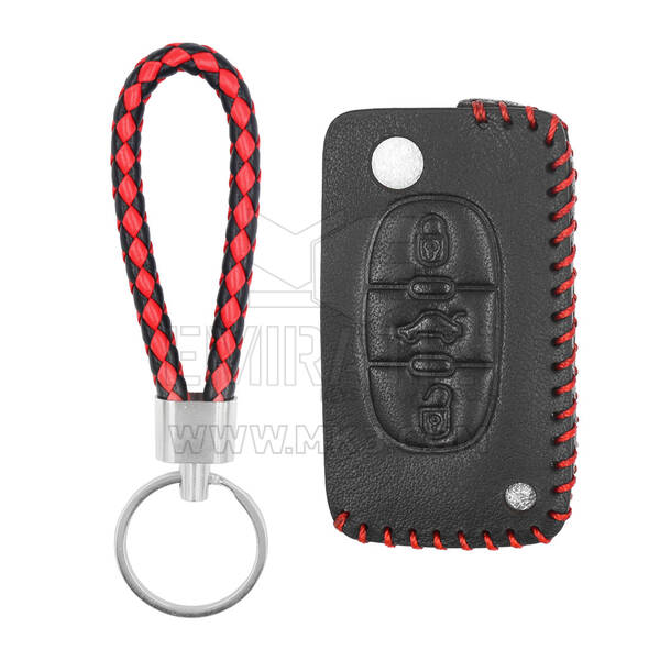 Funda De Cuero Para Llave Remota Peugeot 3 Botones