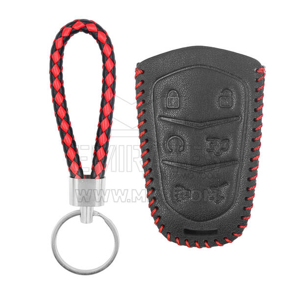 Leather Case For Cadillac Smart Remote Key 6 Buttons