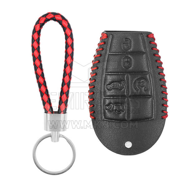 Funda de cuero para llave remota inteligente Jeep 5 + 1 botones JP-K