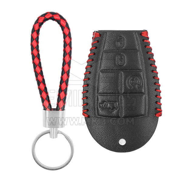 Étui en cuir pour clé à distance intelligente Jeep 4 + 1 boutons JP-N