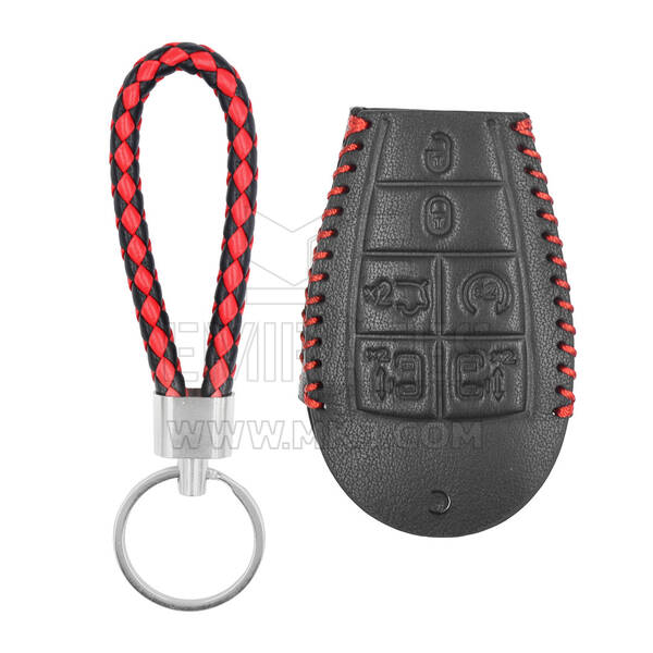 Кожаный чехол для Jeep Smart Remote Key 6 + 1 кнопки JP-P