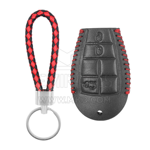 Funda de cuero para Jeep Smart Remote Key 3+1 Botones JP-S