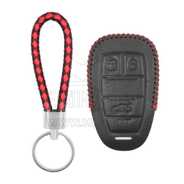 Funda de cuero para Alfa Romeo Smart Remote Key 3 Botones