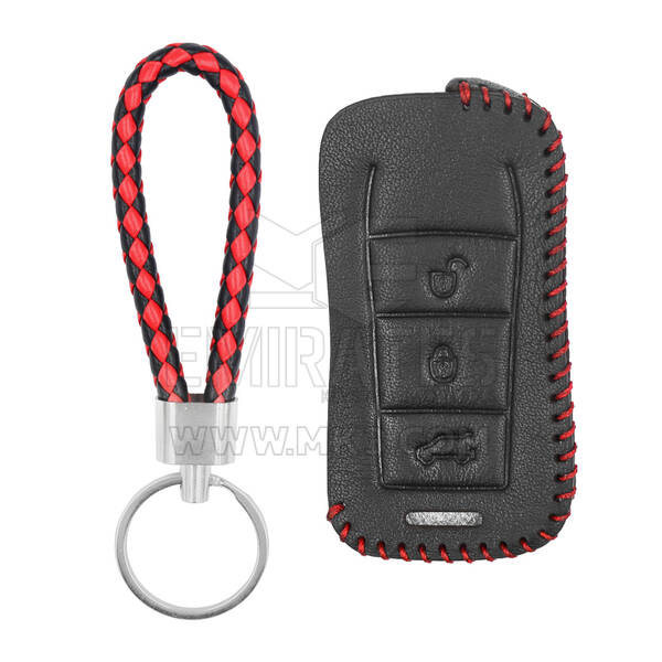 Funda de cuero para Porsche Flip Remote Key 3+1 Botones PSC-C