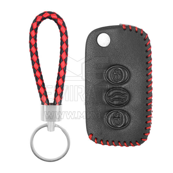 Funda de cuero para Bentley Flip Remote Key 3 Botones