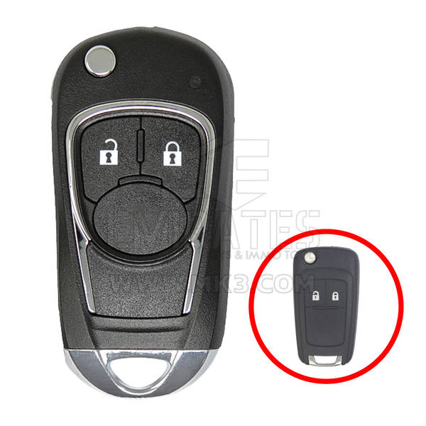 Coque de clé télécommande rabattable pour Opel Chevrolet, Type 2 modifié, boutons