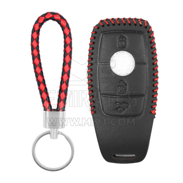 Leather Case For Mercedes Benz E Series Smart Remote Key 3 Buttons