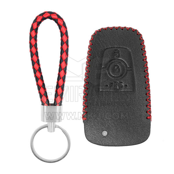 Estojo de couro para Ford Smart Remote Key 3 botões