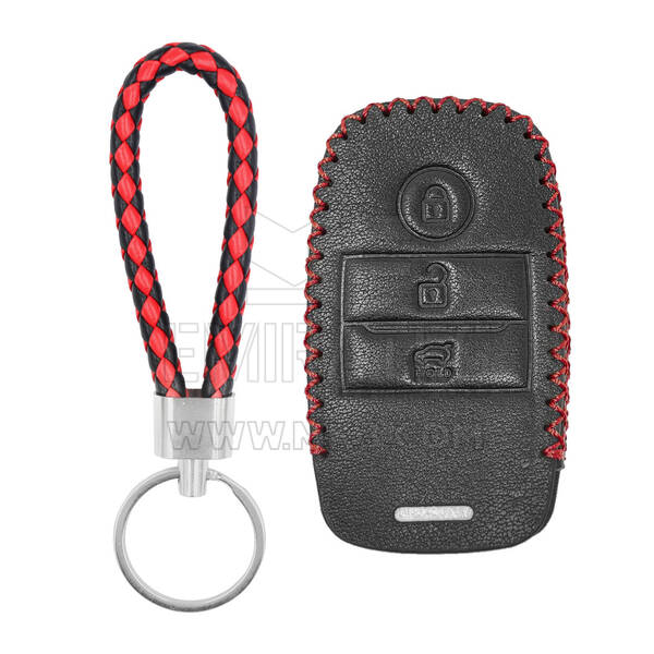 Funda de cuero para Kia Smart Remote Key 3 botones