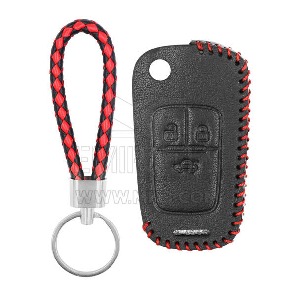 Funda de cuero para Chevrolet Cruze Opel Astra J Flip Remote Key 3 botones