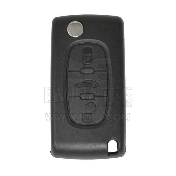 Peugeot Flip Remote Key Shell 3 Button without Battery Holder