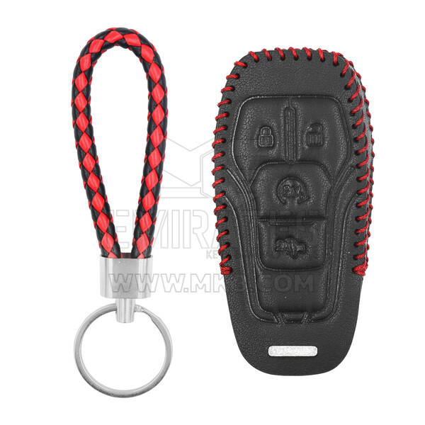 Estojo de couro para Lincoln Smart Remote Key 4 botões LK-A