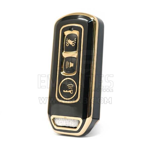 Cubierta Nano de alta calidad para motocicleta Honda vRemote Key 3 botones Color negro I11J