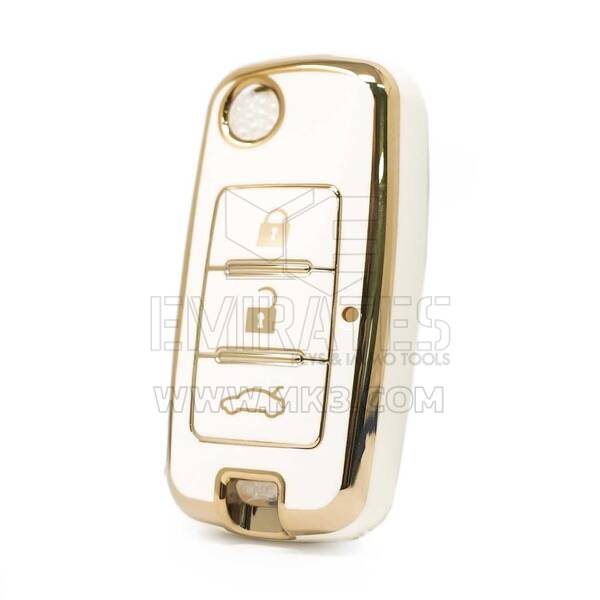 Nano High Quality Cover For Dongfeng Flip Remote Key 3 Buttons White Color A11J