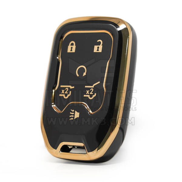 Funda Nano Alta Calidad Para GMC Smart Key 5+1 Botones Color Negro
