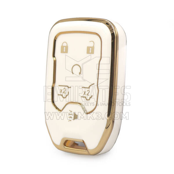 Nano High Quality Cover For GMC Smart Key 5+1Buttons White Color