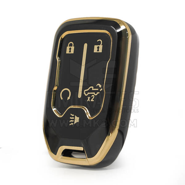 Funda Nano Alta Calidad Para GMC Smart Key 4+1 Botones Color Negro