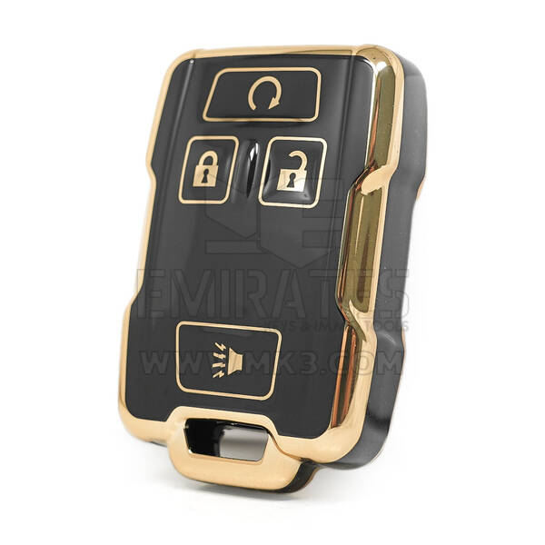 Nano High Quality Cover For GMC Smart Key 3+1 Buttons Black Color