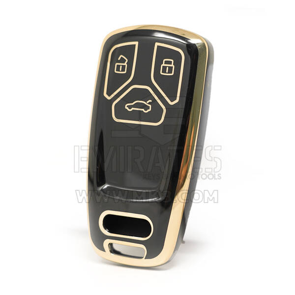 Cubierta Nano de alta calidad para Audi TT A4 A5 Q7 SQ7 Smart Key 3 botones Color negro