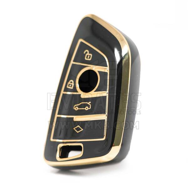 Нано крышка высокого качества для кнопок дистанционного ключа 4 серии БМВ КАС4 Ф черного цвета