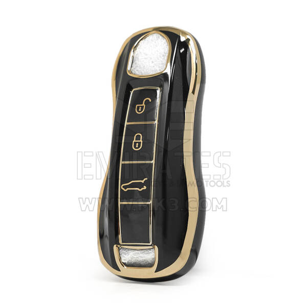 Nano High Quality Cover For Porsche Cayenne Remote Key 3 Buttons Black Color