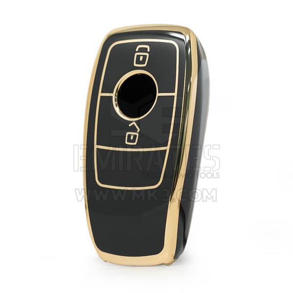 Couverture Nano de haute qualité pour clé à distance Mercedes Benz série E 2 boutons couleur noire