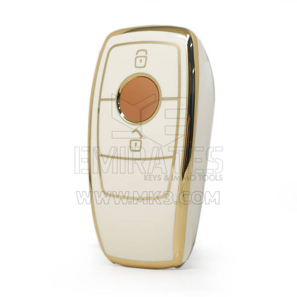Нано крышка высокого качества для кнопок дистанционного ключа 2 серии Мерседес Бенц Е белого цвета